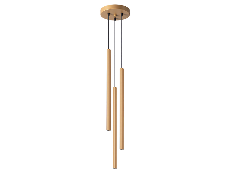 Lampa wisząca Pastelo 3-punktowa 115 cm stalowa złota 328977