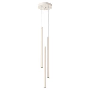 Lampa wisząca Pastelo 3-punktowa stalowa 104 cm beżowa 439151 Lampa wisząca Pastelo 3-punktowa stalowa 104 cm beżowa 439151