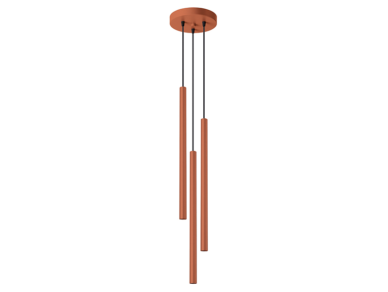 Lampa wisząca Pastelo 3-punktowa stalowa 104 cm czerwona 439163