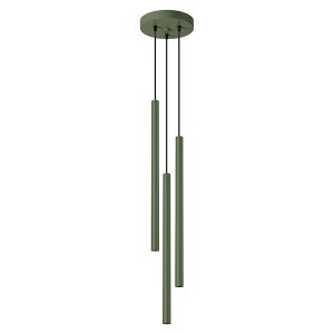 Lampa wisząca Pastelo 3-punktowa stalowa 104 cm zielona 439157 Lampa wisząca Pastelo 3-punktowa stalowa 104 cm zielona 439157