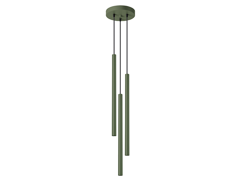 Lampa wisząca Pastelo 3-punktowa stalowa 104 cm zielona 439157