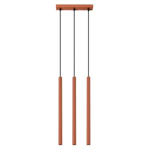 Lampa wisząca Pastelo 3-punktowa stalowa 94 cm czerwona 439161 Lampa wisząca Pastelo 3-punktowa stalowa 94 cm czerwona 439161