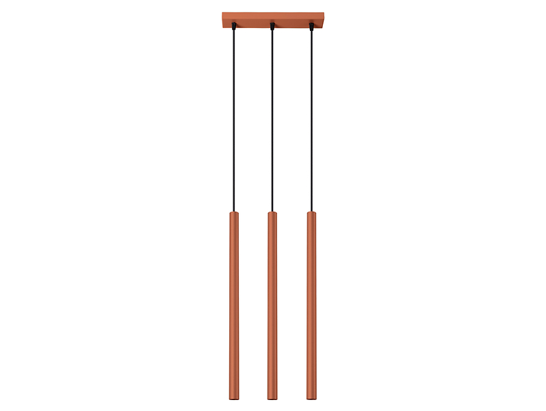 Lampa wisząca Pastelo 3-punktowa stalowa 94 cm czerwona 439161