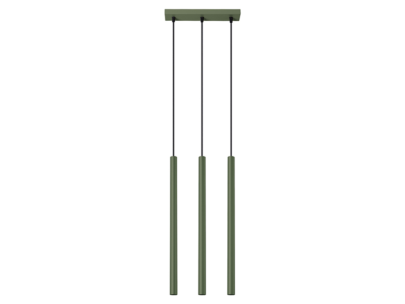 Lampa wisząca Pastelo 3-punktowa stalowa 94 cm zielona 439156