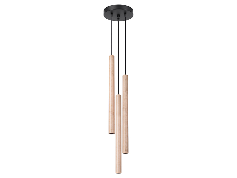 Lampa wisząca Pastelo 3-punktowa stalowa brązowa 328990