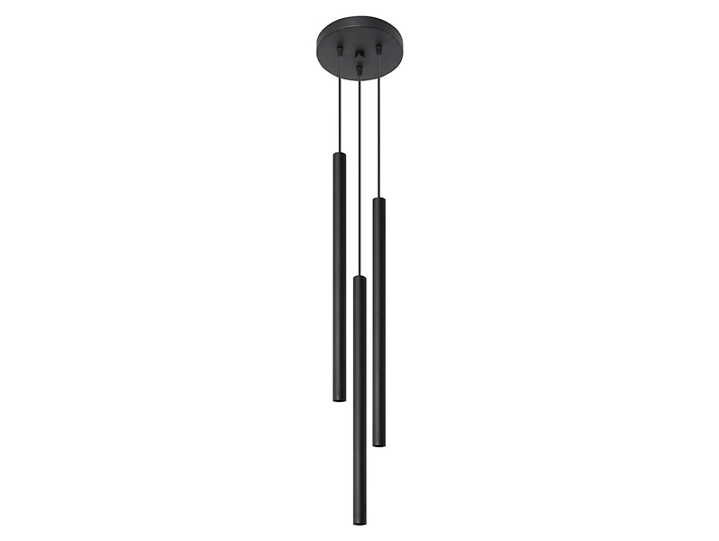 Lampa wisząca Pastelo 3-punktowa stalowa czarna 32447