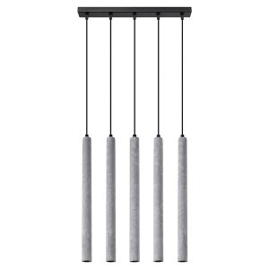 Lampa wisząca Pastelo 5-punktowa 110 cm betonowa szara 329024 Lampa wisząca Pastelo 5-punktowa 110 cm betonowa szara 329024