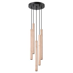 Lampa wisząca Pastelo 5-punktowa 110 cm stalowa brązowa 329023 Lampa wisząca Pastelo 5-punktowa 110 cm stalowa brązowa 329023