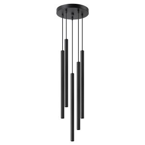 Lampa wisząca Pastelo 5-punktowa 110 cm stalowa czarna 329013 Lampa wisząca Pastelo 5-punktowa 110 cm stalowa czarna 329013