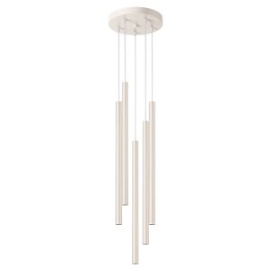 Lampa wisząca Pastelo 5-punktowa stalowa 104 cm beżowa 439152 Lampa wisząca Pastelo 5-punktowa stalowa 104 cm beżowa 439152