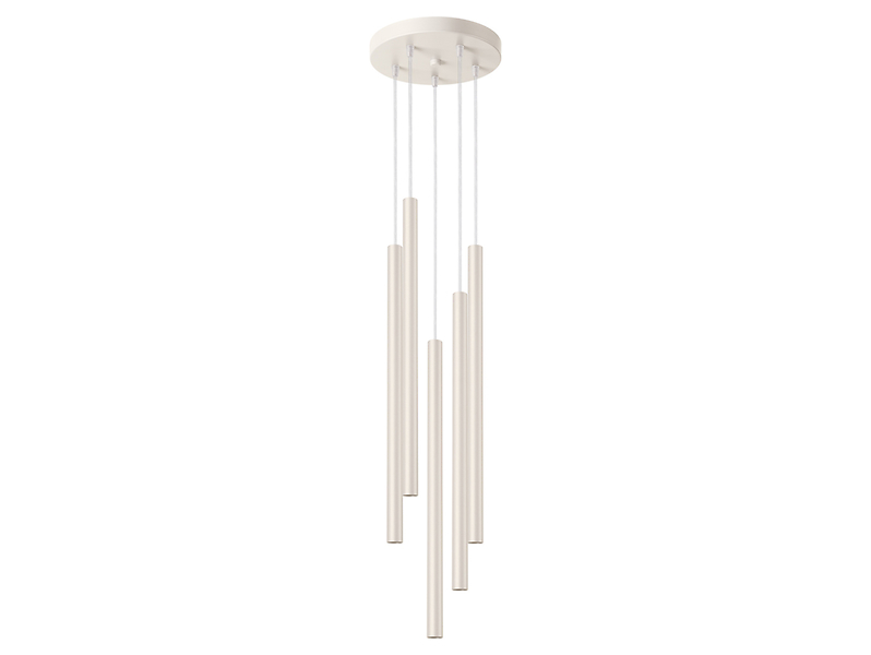 Lampa wisząca Pastelo 5-punktowa stalowa 104 cm beżowa 439152
