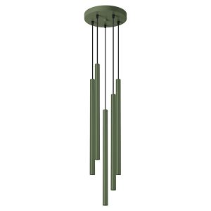 Lampa wisząca Pastelo 5-punktowa stalowa 104 cm zielona 439158 Lampa wisząca Pastelo 5-punktowa stalowa 104 cm zielona 439158