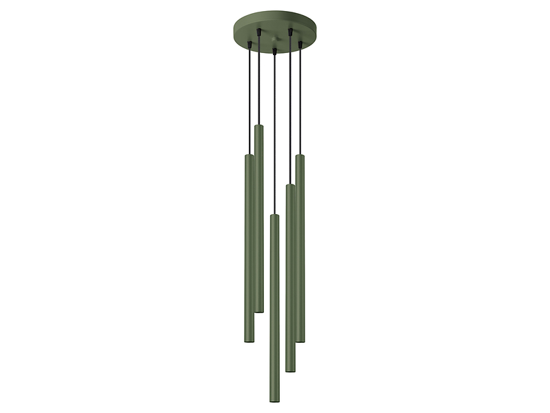 Lampa wisząca Pastelo 5-punktowa stalowa 104 cm zielona 439158