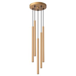 Lampa wisząca Pastelo 5-punktowa stalowa złota 329011 Lampa wisząca Pastelo 5-punktowa stalowa złota 329011