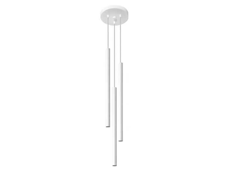 Lampa wisząca Pastelo 50 cm 3-punktowa stalowa biała 51311