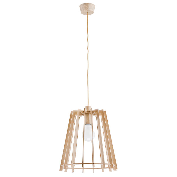 Lampa wisząca PATIO otwarty klosz jasne drewno 1xE27x15W IP20 Alfa 1025343