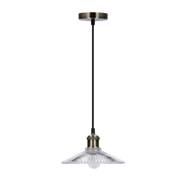 Lampa wisząca patyna-przezroczysta CHESTER 1xE27x40W Candellux 924020