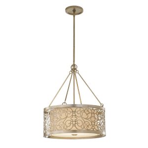 Lampa wisząca patynawane płatki srebro-kremowa Arabesque 4xE27x60W Feiss 850336 Lampa wisząca patynawane płatki srebro-kremowa Arabesque 4xE27x60W Feiss 850336