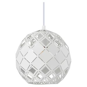 Lampa wisząca Paulela stalowa 20 cm biała 44899 Lampa wisząca Paulela stalowa 20 cm biała 44899