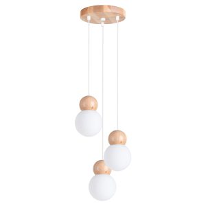 Lampa wisząca Pekka 3-punktowa szklana biała 329003 Lampa wisząca Pekka 3-punktowa szklana biała 329003