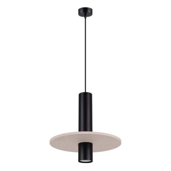 Lampa wisząca PELTA 1 czarna/beżowa 925208