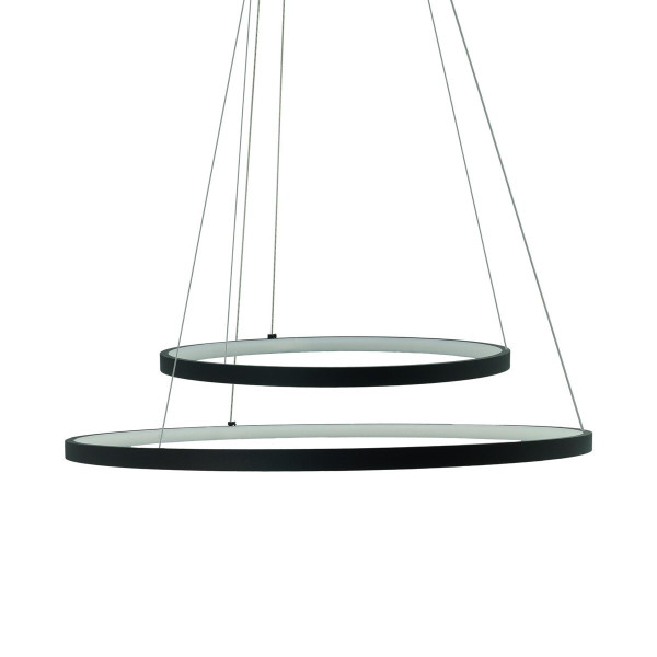 Lampa wisząca Peoria czarno-biała LED 2x54W Odcienie bieli 5200lm IdeaLED 835941