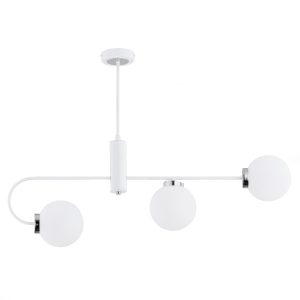 Lampa wisząca PERLA asymetryczna biała 3xE14x10W wym:58x85x14cm IP20 Alfa 1019217 Lampa wisząca PERLA asymetryczna biała 3xE14x10W wym:58x85x14cm IP20 Alfa 1019217