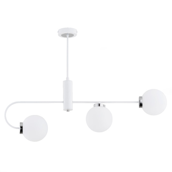 Lampa wisząca PERLA asymetryczna biała 3xE14x10W wym:58x85x14cm IP20 Alfa 1019217
