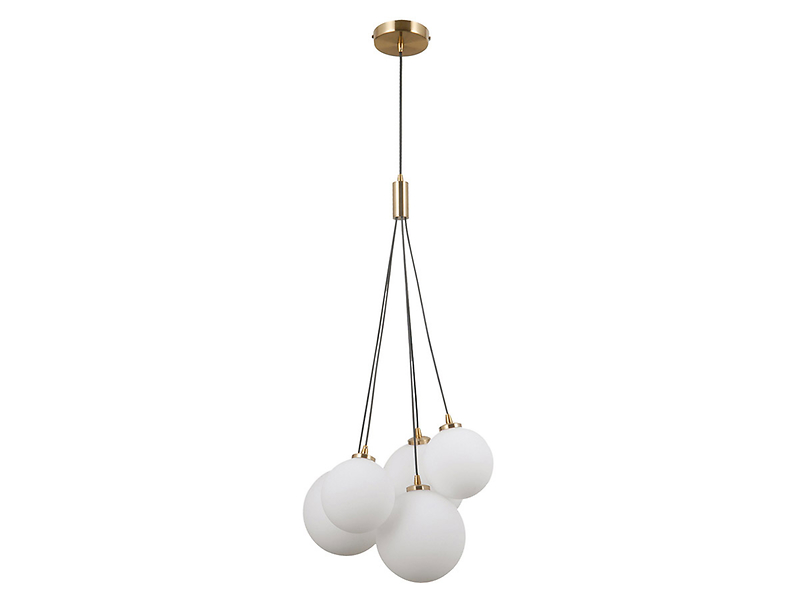 Lampa wisząca Perlos 5-punktowa stalowa biała 47964