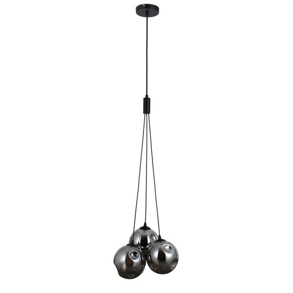 Lampa wisząca Perlos grafitowe kule czarny mat 3xG9x5W IP20 Italux 1019113