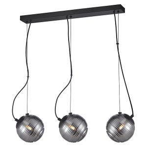 Lampa wisząca Perona 3-punktowa szklana grafitowa 209823