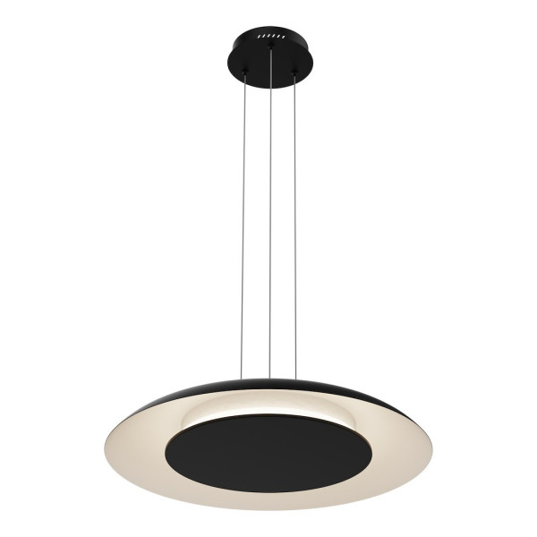 Lampa wisząca PIATTINO czarna LED 1x30W Odcienie bieli 2050lm Milagro 836046