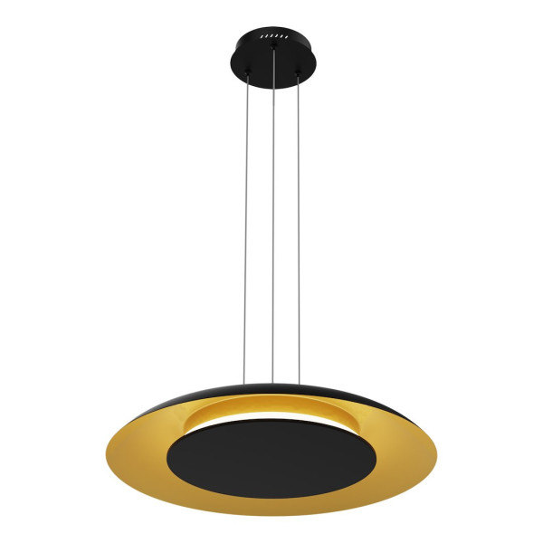 Lampa wisząca PIATTINO czarna LED 1x30W Odcienie bieli 2050lm Milagro 835897