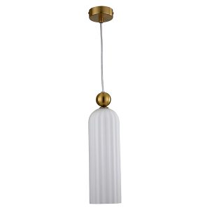 Lampa wisząca Piega szklana biało-złota 57294