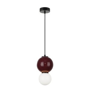 Lampa wisząca PIEVE bordowa LED 1x5W Ciepła biel 468lm Italux 835766