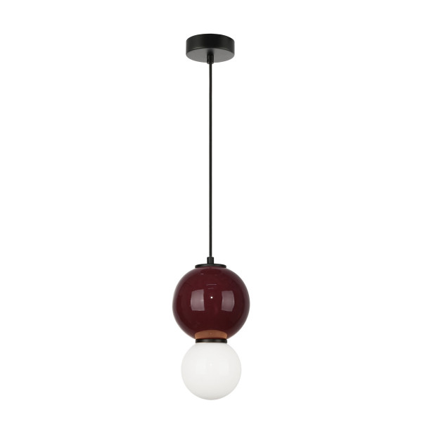 Lampa wisząca PIEVE bordowa LED 1x5W Ciepła biel 468lm Italux 835766