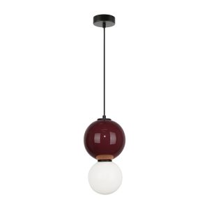 Lampa wisząca PIEVE bordowa LED 1x6W Ciepła biel 801lm Italux 835717