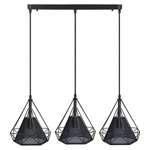 Lampa wisząca Piramida 3-punktowa metalowa czarna 36501 Lampa wisząca Piramida 3-punktowa metalowa czarna 36501