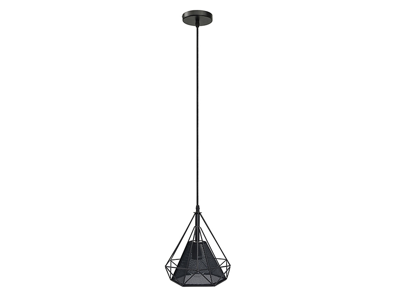 Lampa wisząca Piramida metalowa czarna 36498