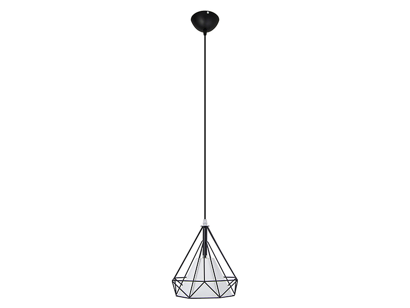 Lampa wisząca Piramida metalowa czarno-biała 35980