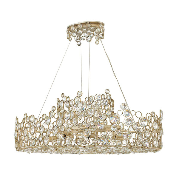 Lampa wisząca płatki srebra Anya 10xE14x60W wym: 321,1x101,6x61 cm Hinkley 849524
