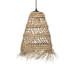 Lampa wisząca pleciona ze słomy LAHYS, Ø 28 cm 790791 Lampa wisząca pleciona ze słomy LAHYS, Ø 28 cm 790791
