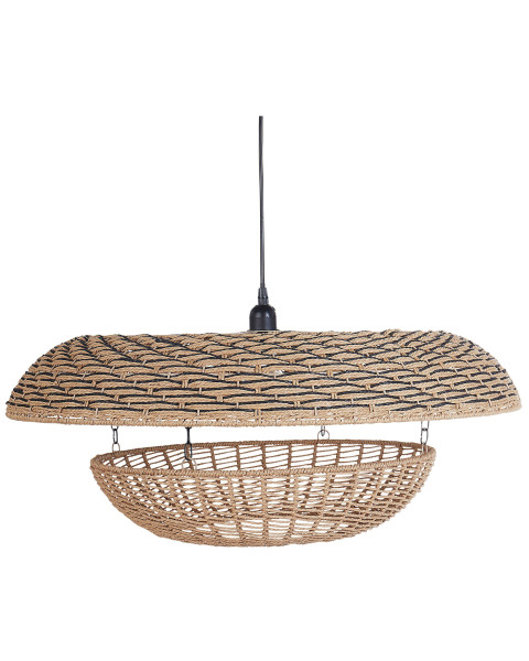 Lampa wisząca pleciony klosz naturalna 305803