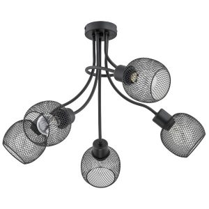 Lampa wisząca PLENA czarna 5xE27x15W wym:45x57x55cm IP20 Alfa 1030176 Lampa wisząca PLENA czarna 5xE27x15W wym:45x57x55cm IP20 Alfa 1030176