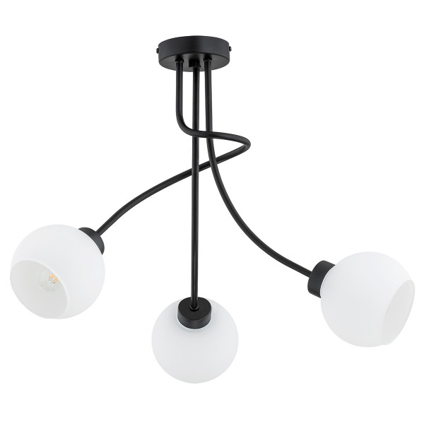 Lampa wisząca PLENA nieregularne ramiona czarna 3xE27x15W IP20 Alfa 1030173