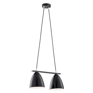 Lampa wisząca Polaris 2-punktowa szklana czarna 23632 Lampa wisząca Polaris 2-punktowa szklana czarna 23632