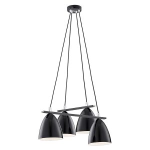 Lampa wisząca Polaris 4-punktowa szklana czarna 24142 Lampa wisząca Polaris 4-punktowa szklana czarna 24142