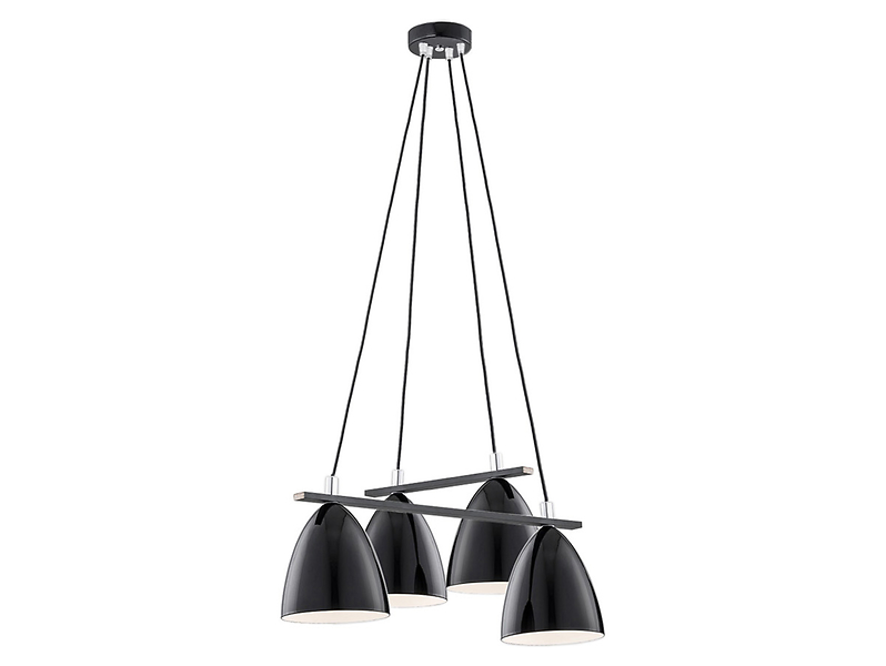 Lampa wisząca Polaris 4-punktowa szklana czarna 24142