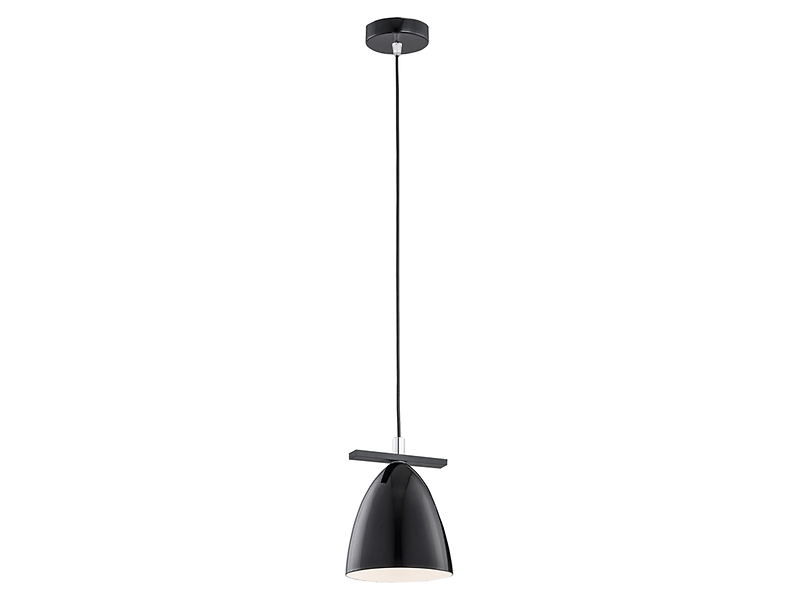 Lampa wisząca Polaris szklana czarna 23376