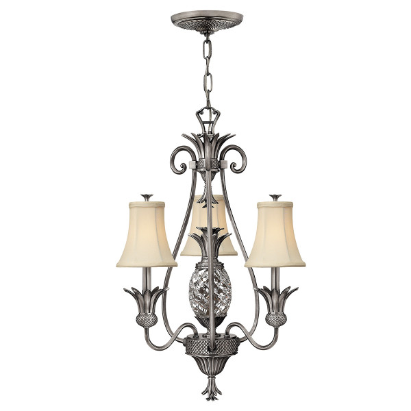 Lampa wisząca polerowany antyczny nikiel Plantation 4xE14x40W Hinkley 849280